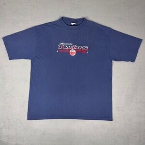 Vintage 2001 Y2K Minnesota Twins True Fan T-Shirt XL Navy Blue MLB Baseball Logo